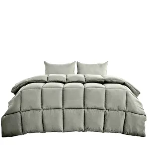 350GSM Charcoal Bamboo Quilt | Luxury Bedding | Duvet | All Seasons | Single | Charcoal