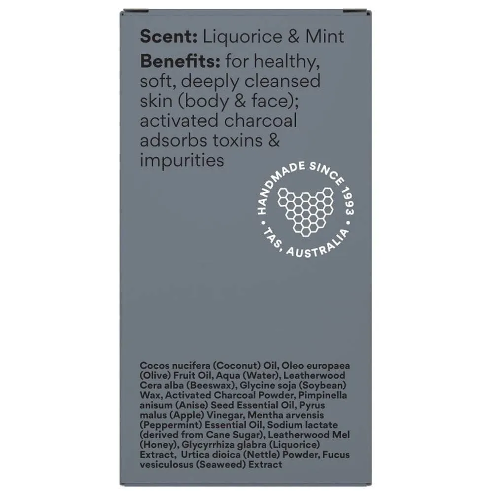 Beauty & the Bees Real Soap Bar 120g - Activated Charcoal & Honey