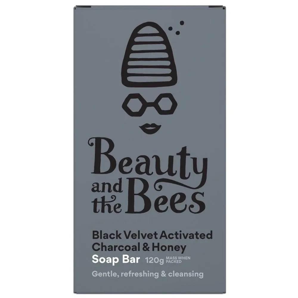 Beauty & the Bees Real Soap Bar 120g - Activated Charcoal & Honey