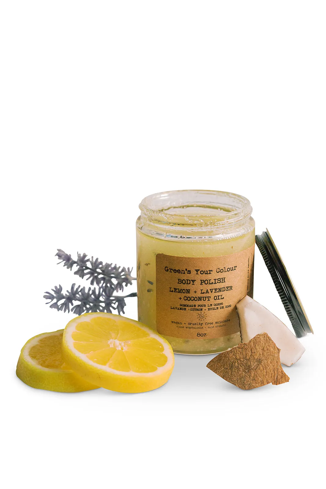 BODY POLISH  LEMON   LAVENDER   COCONUT OIL