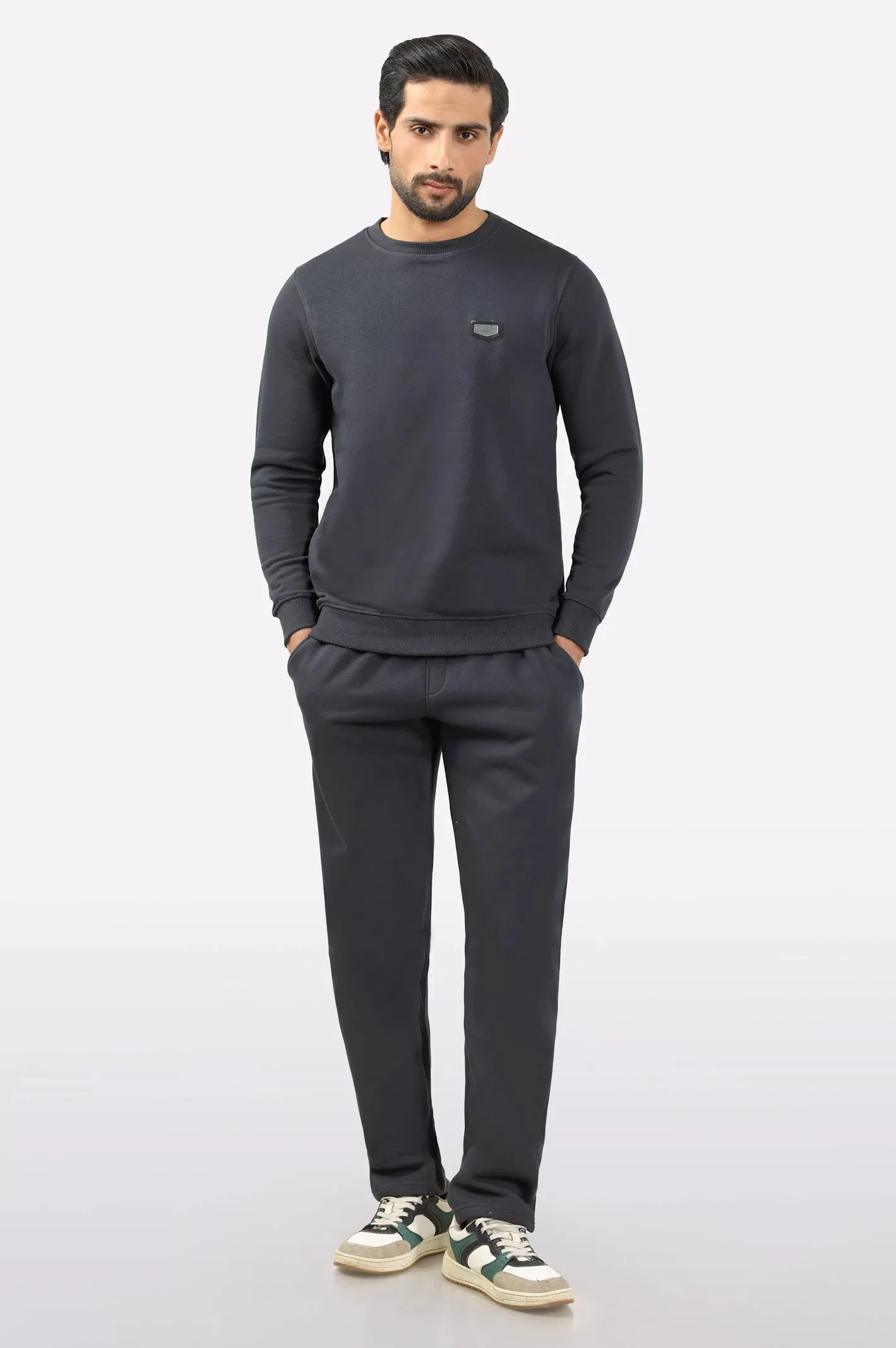 Charcoal Round Neck Sweatshirt