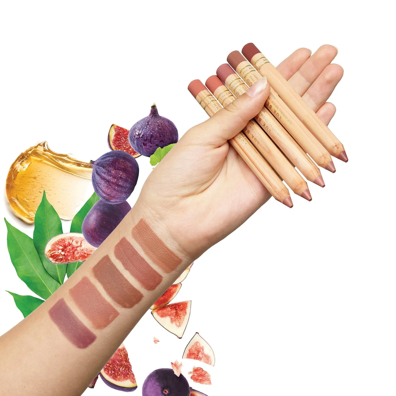 Complete Set 5 Natural Lipstick Crayons