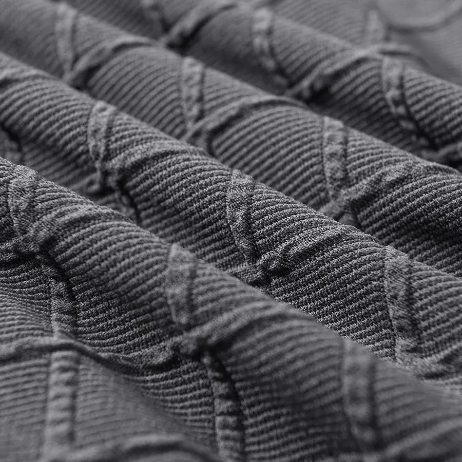 Diamond Grid Stretch Armchair Cover