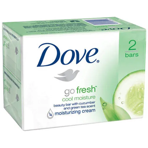 Dove Go Fresh Cool Moisture Beauty Bar Soap, 2-Pack