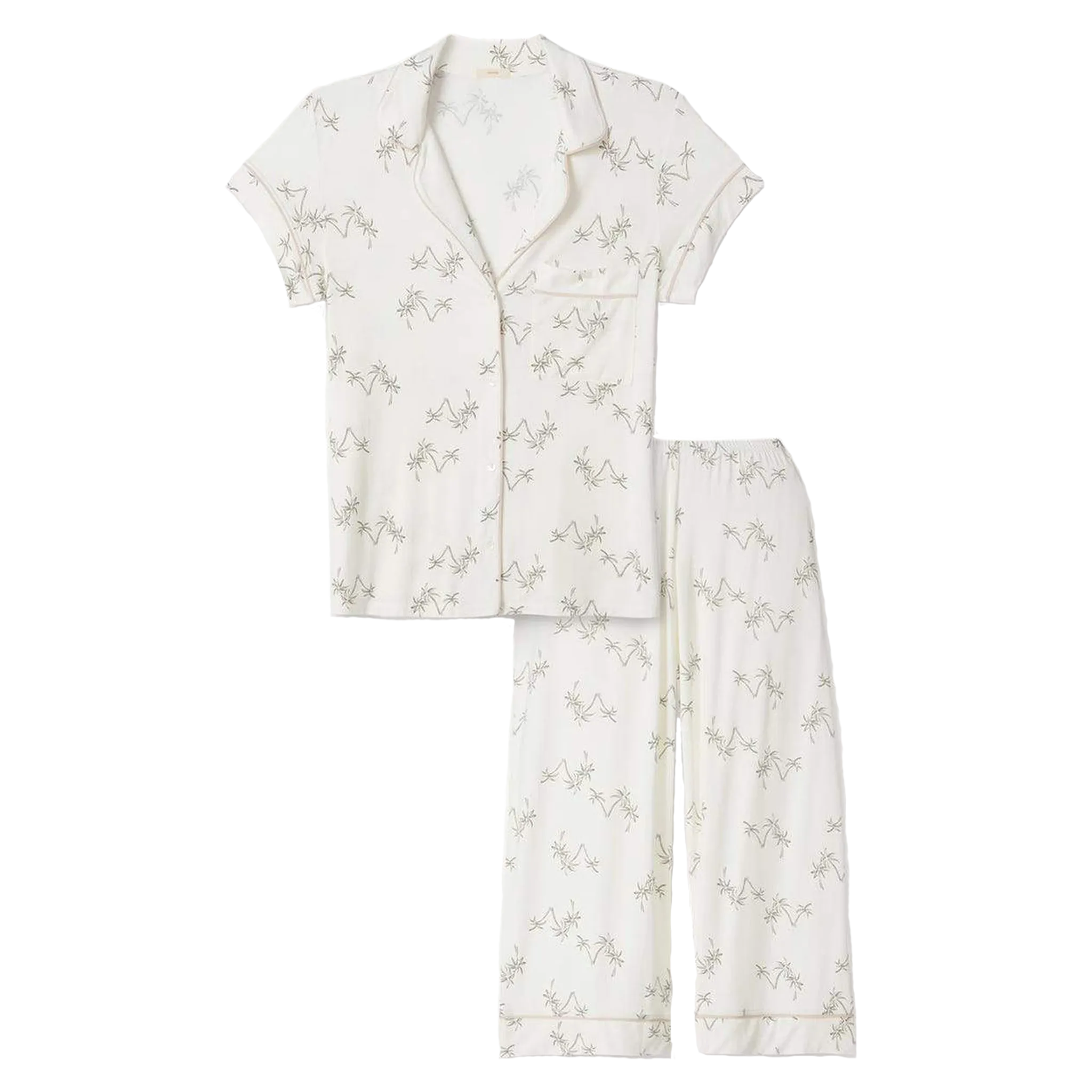 Gisele Printed Crop PJ Set