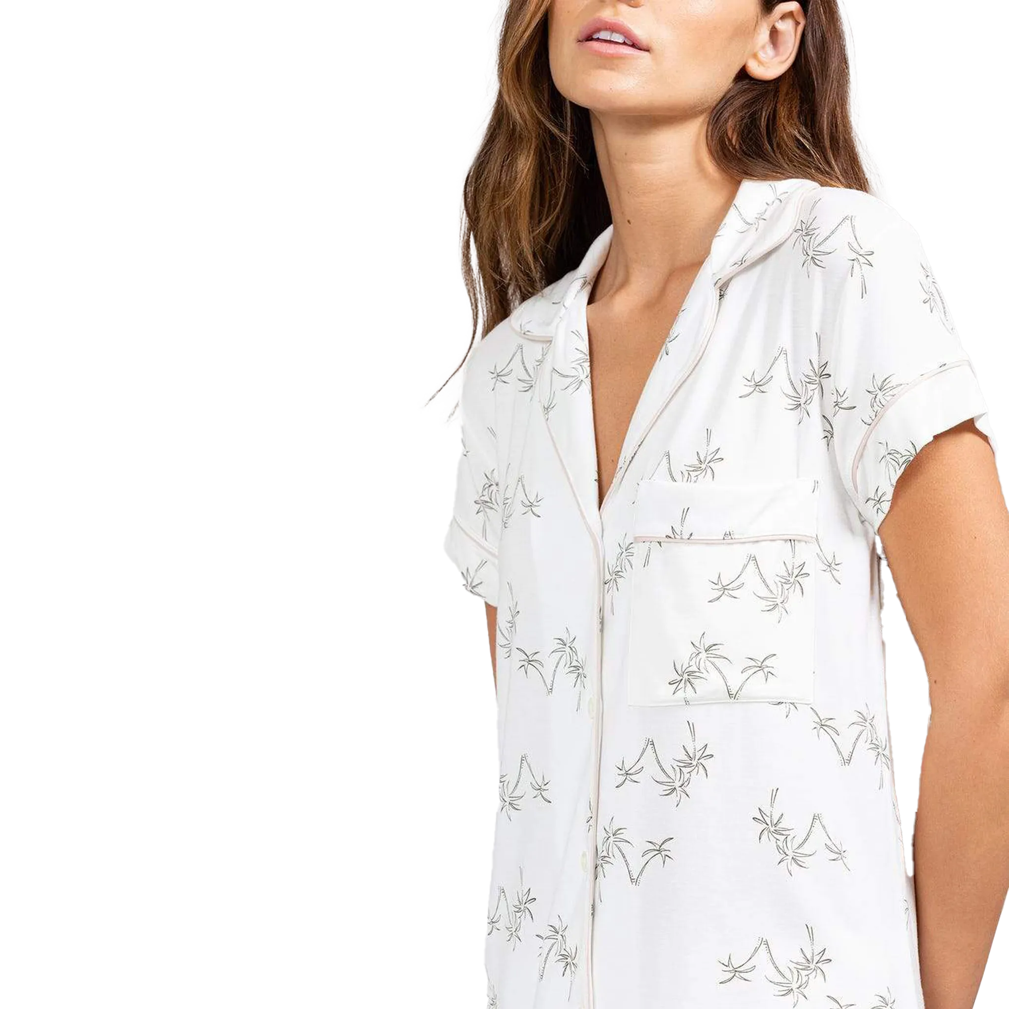 Gisele Printed Crop PJ Set