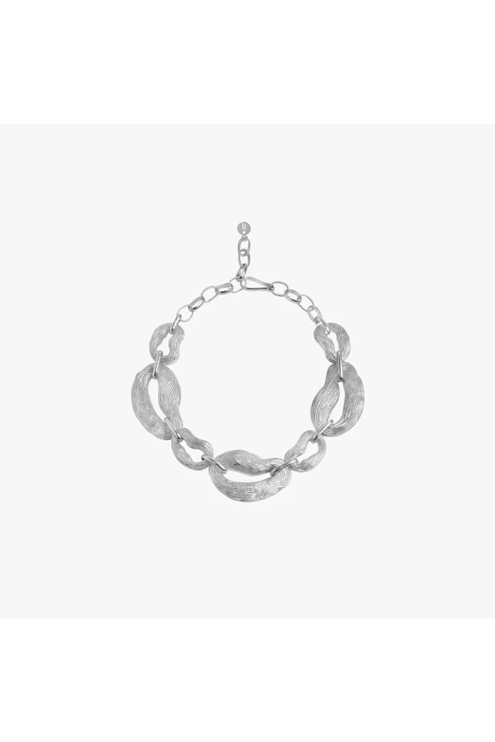 Knotty Link Necklace - Silver Tone