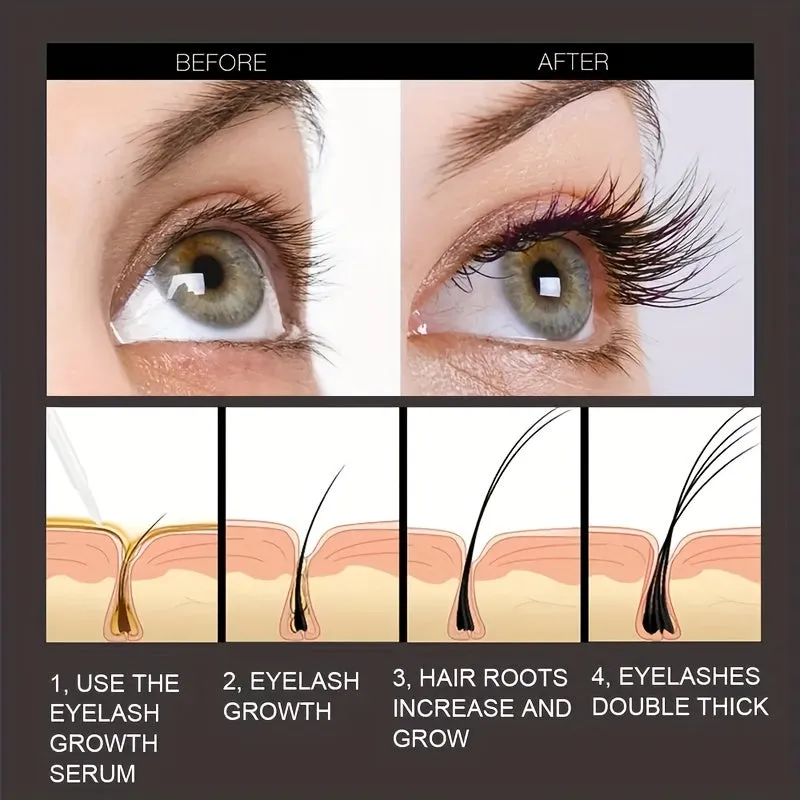 Lash  Brow Serum Natural Ingredients for Healthier Volume