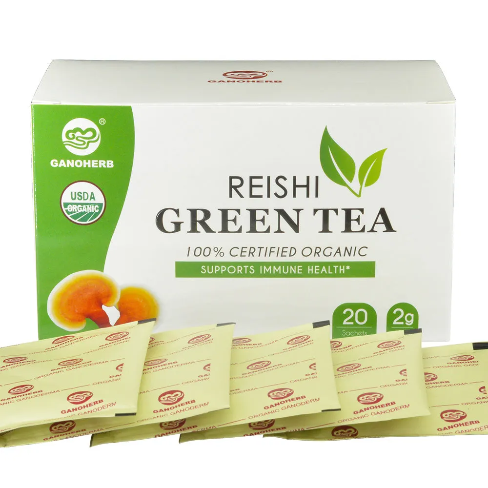 Organic Herbal Green Tea with Reishi