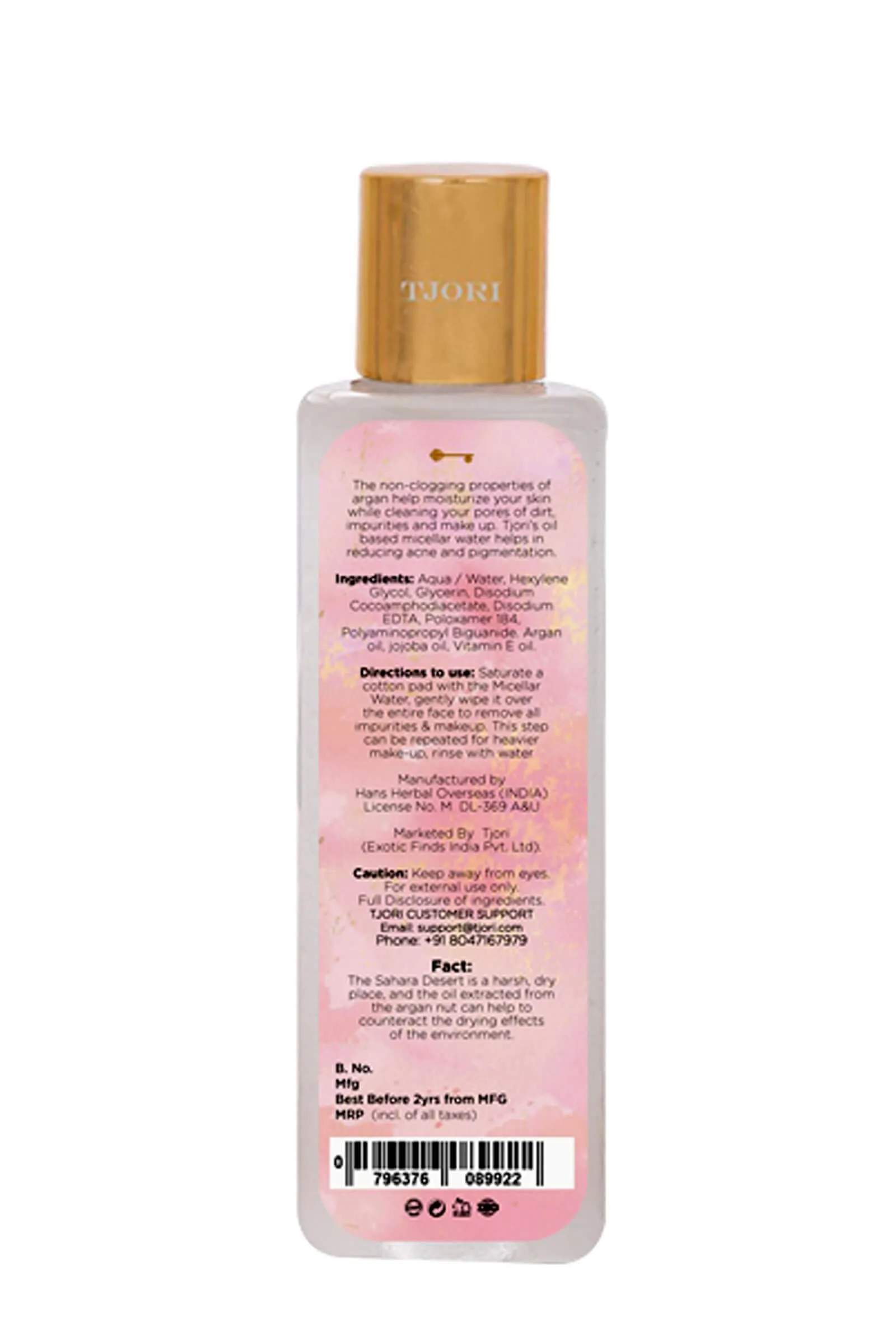 Organic Oil Free Micellar Water for Daily Cleansing - 100 ml