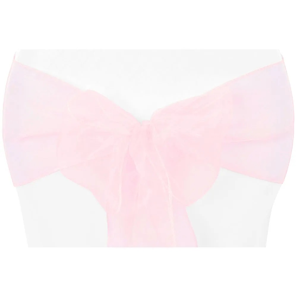 Organza Chair Sash - Pink