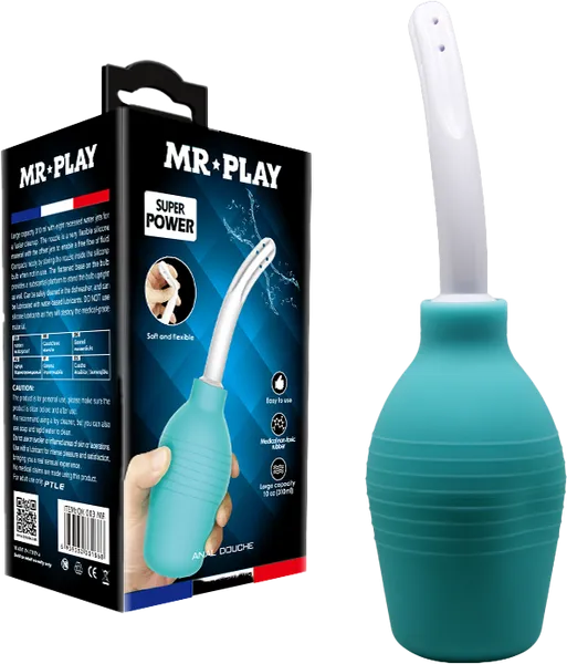 Pretty Love Mr Play Anal Douche 4.75" Porous Nozzle 310ml Capacity