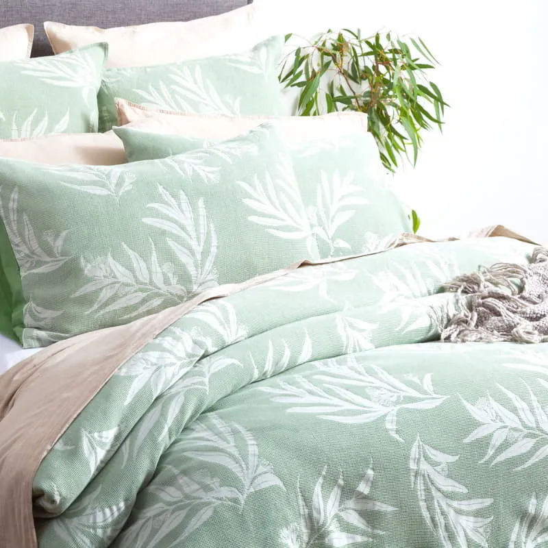 Renee Taylor Native Cotton Jacquard Juniper European Pillowcase