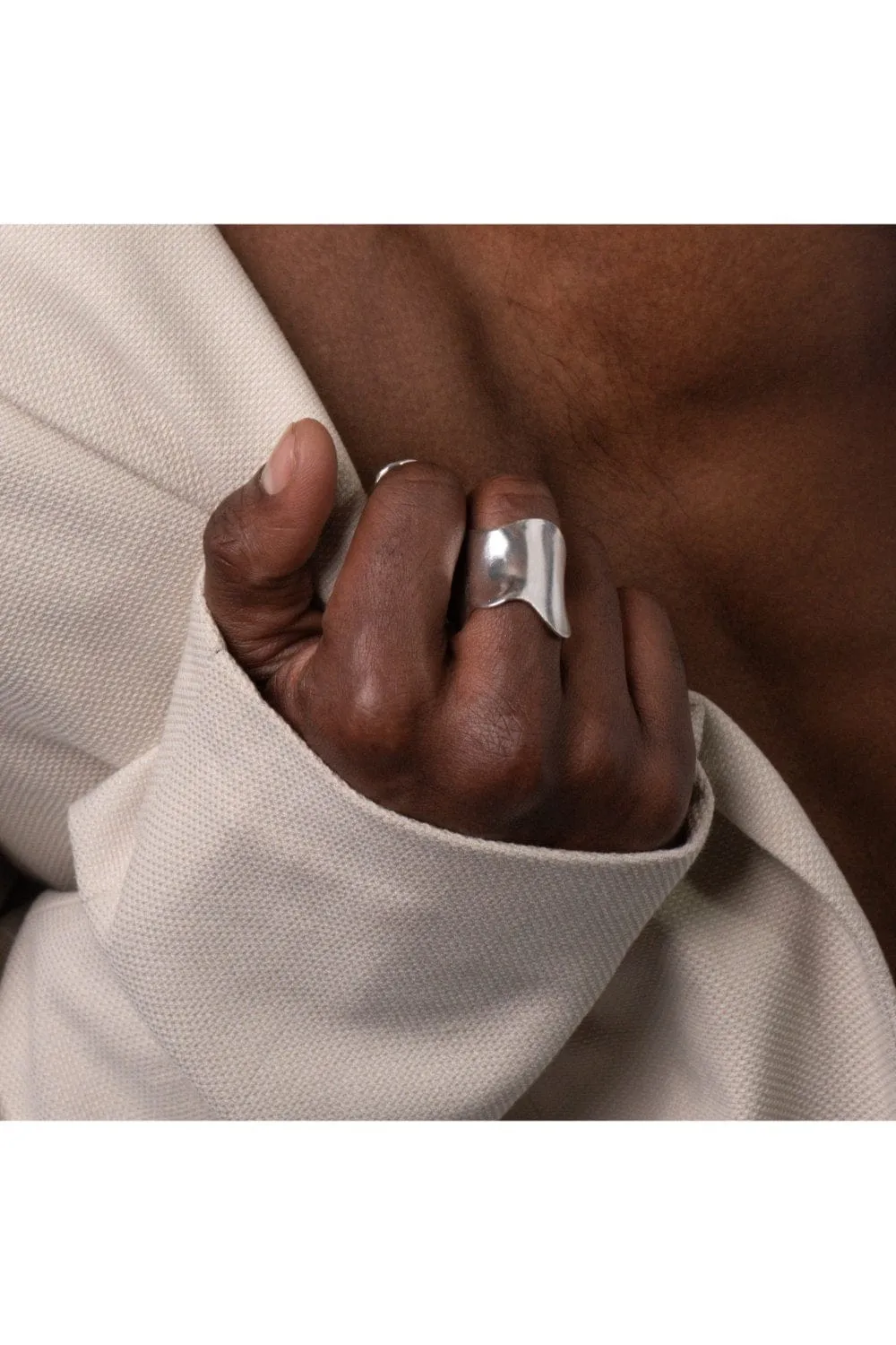 Rollercoaster Ring - Silver Tone
