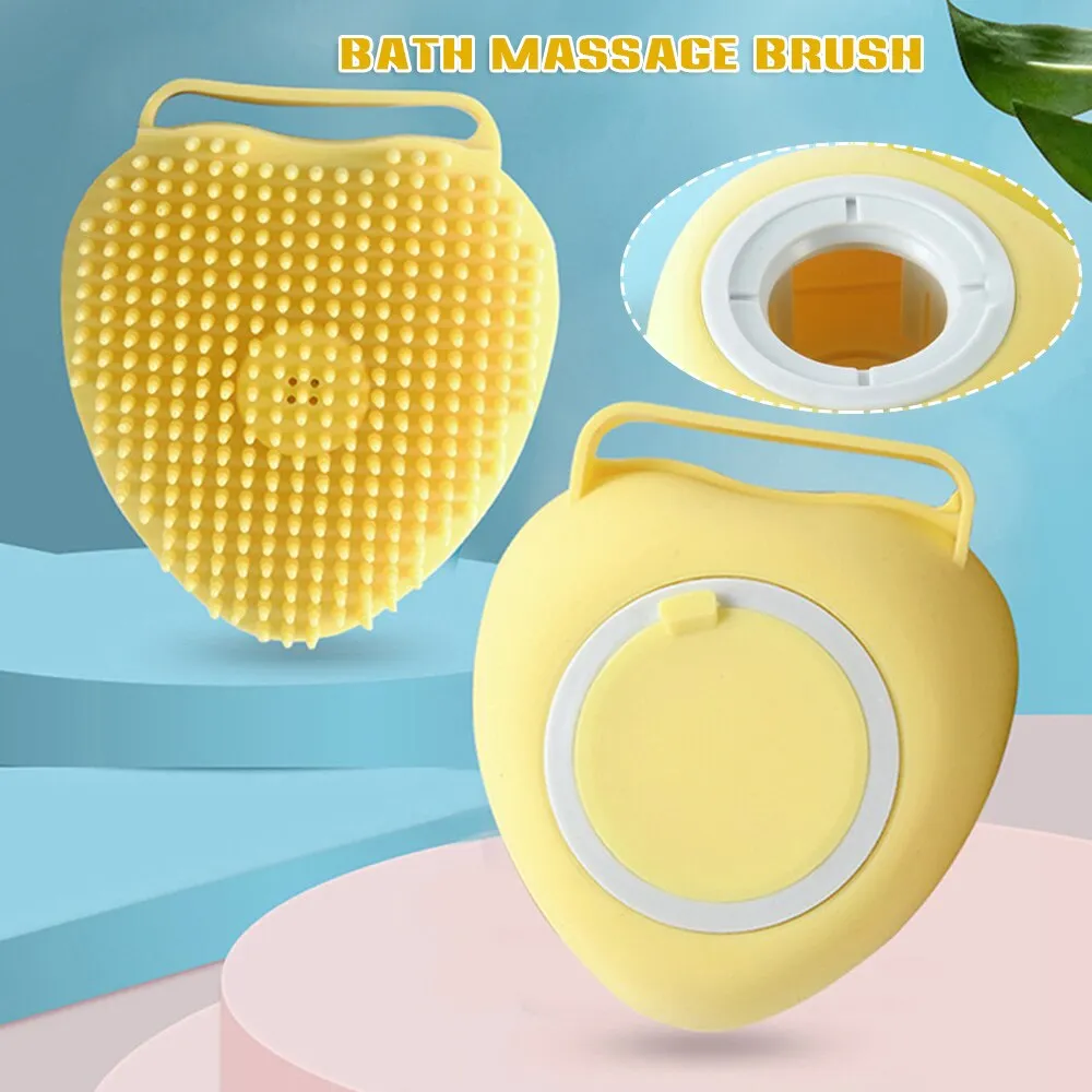 Silicon Massage Bath Brush Hair, Scalp & Bathing Brush For Cleaning Body