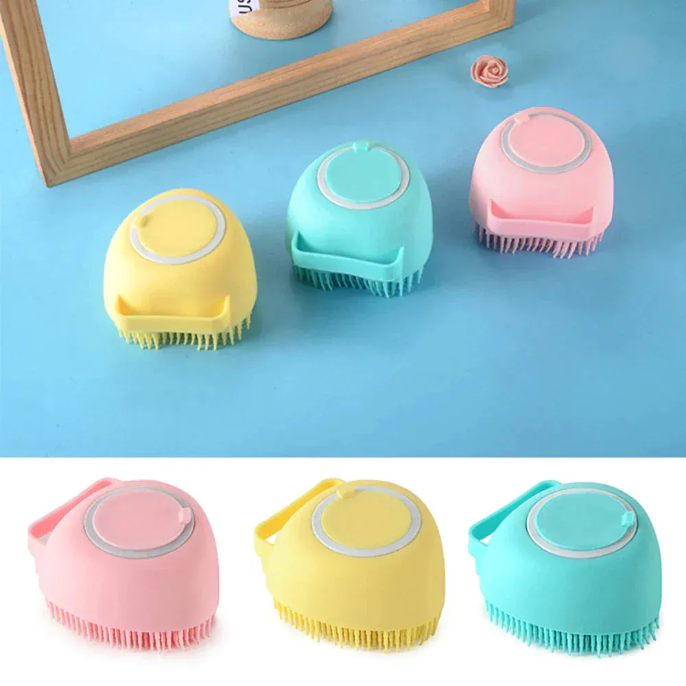 Silicon Massage Bath Brush Hair, Scalp & Bathing Brush For Cleaning Body