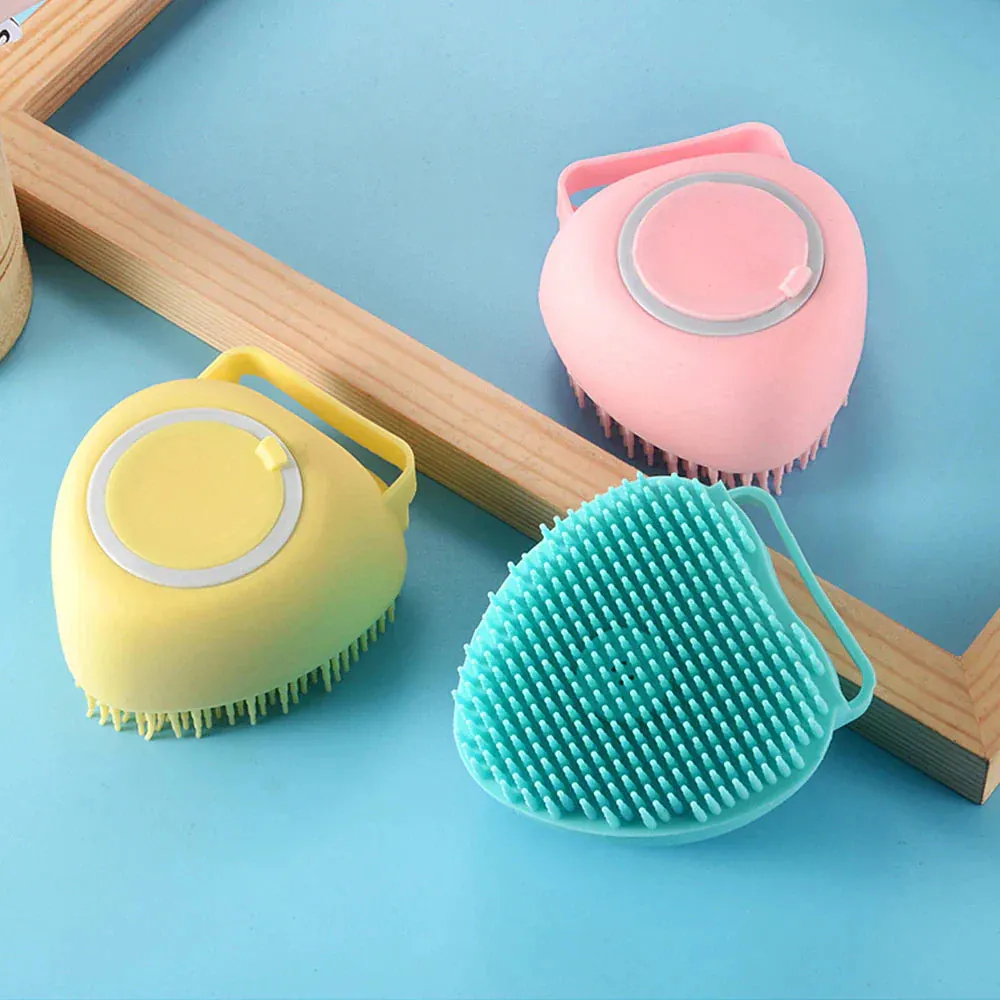 Silicon Massage Bath Brush Hair, Scalp & Bathing Brush For Cleaning Body