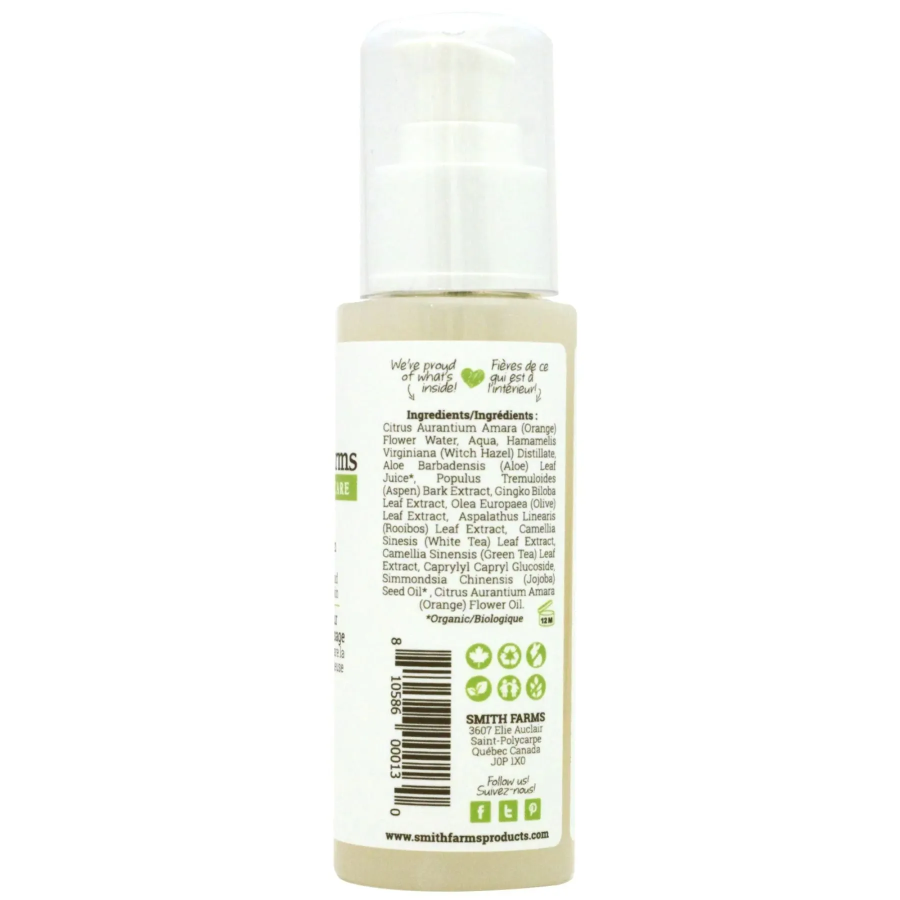 Smith Farms Orange Blossom Facial Toner 125ml