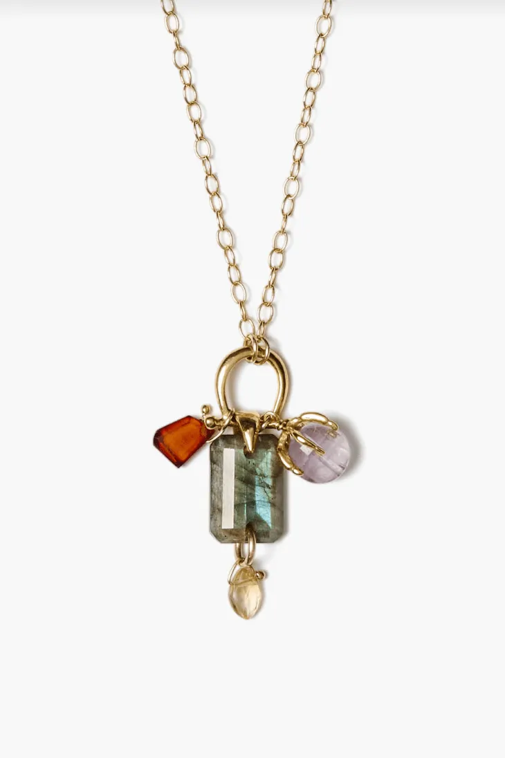 Talon Labradorite Trio Necklace