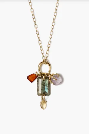 Talon Labradorite Trio Necklace
