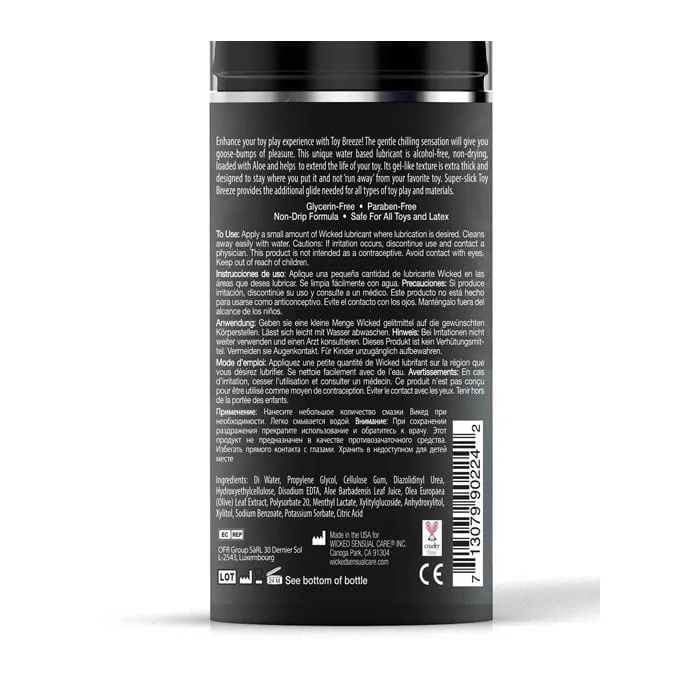 Wicked - Sensual Care Toy Breeze Water Based Cooling Lubricant 3.3 oz