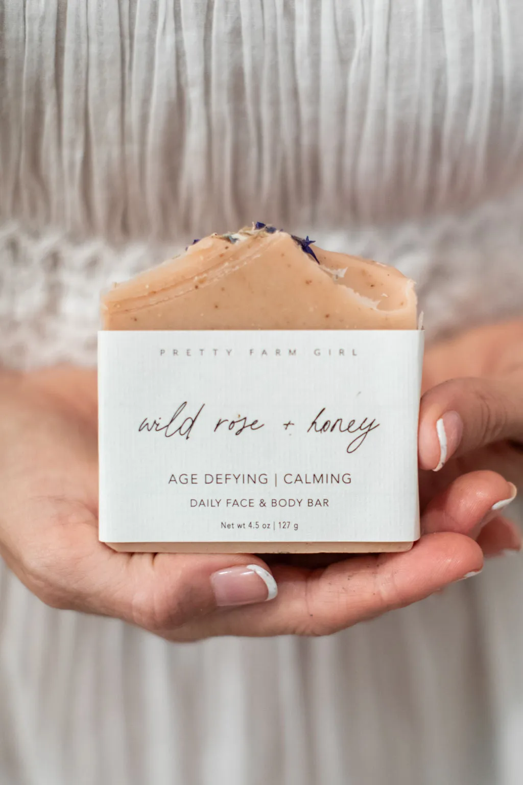 Wild Rose   Honey Handmade Tallow and Goat Milk Soap Bar