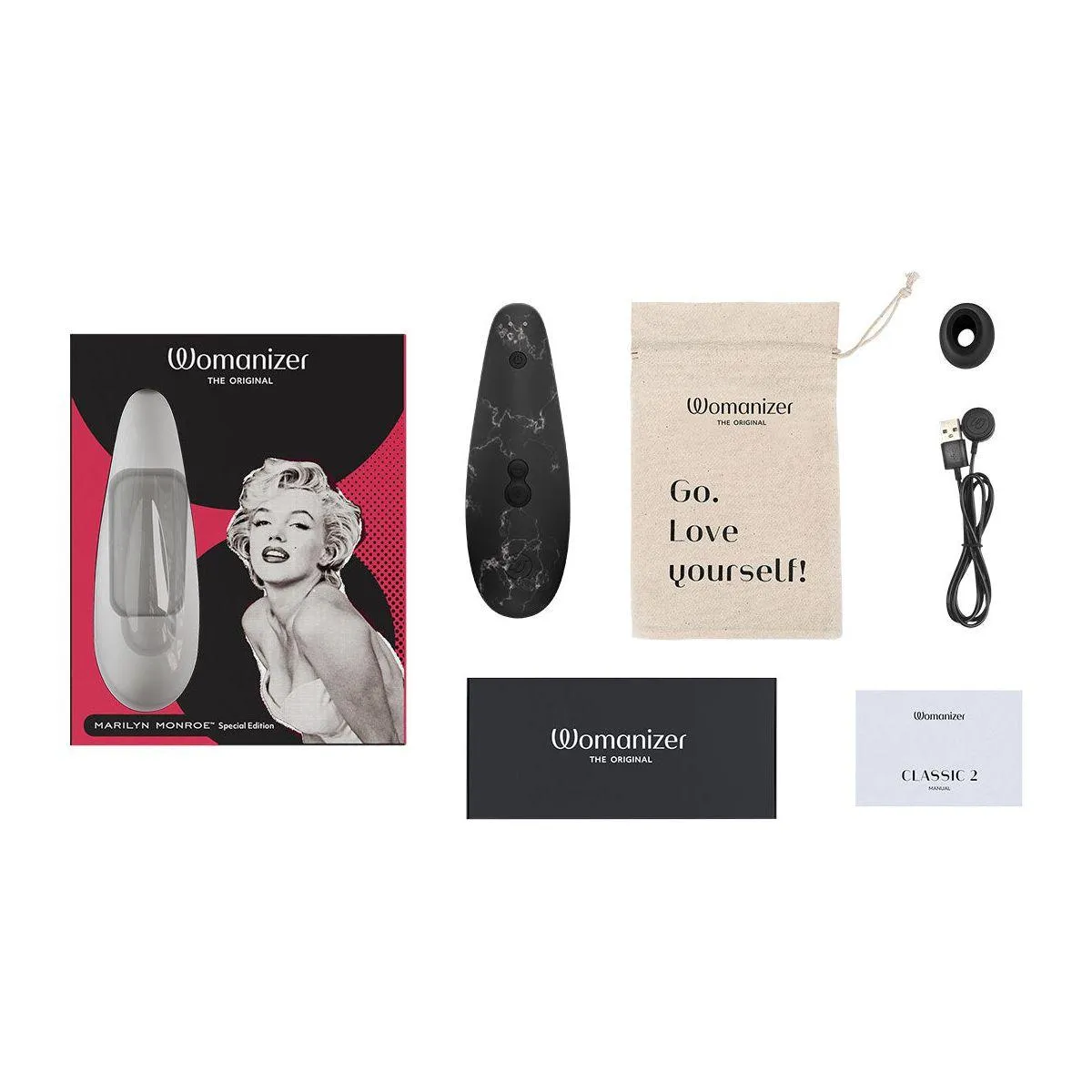 Womanizer Classic 2 Marilyn Monroe Special Edition - Black Marble