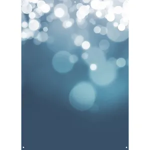 X-Drop Canvas Backdrop – Blue Gradient Bokeh (5' x 7')