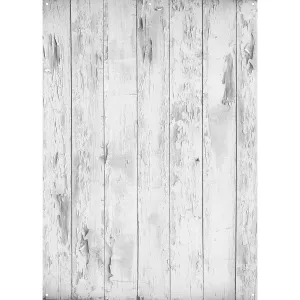 X-Drop Canvas Backdrop – Light Gray Distressed Wood (5' x 7')
